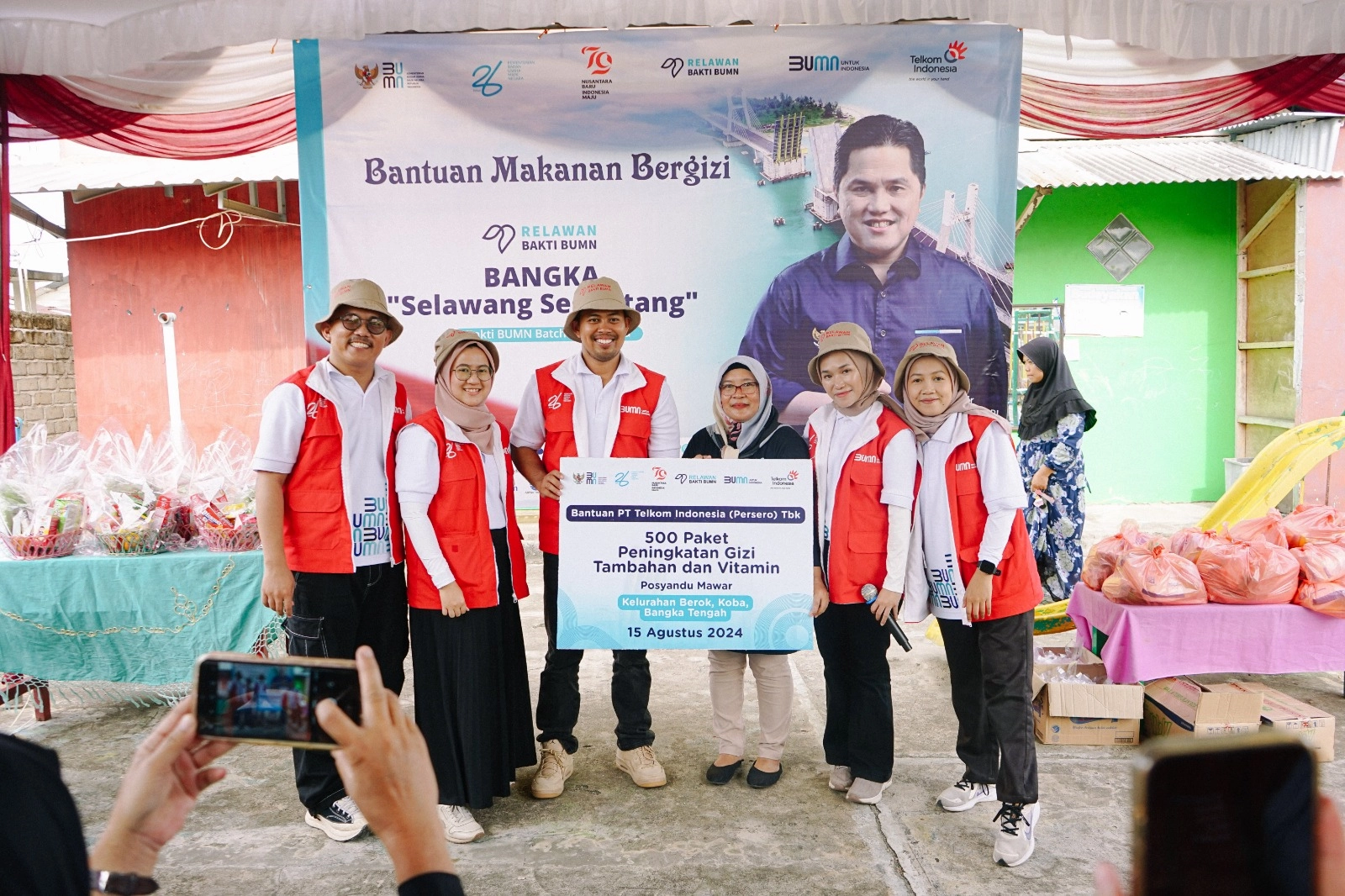 Bersama Relawan Bakti BUMN, Telkom Kembangkan Potensi Desa Namang, Bangka Tengah 